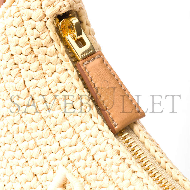 PRADA ARQUÉ CROCHET SHOULDER BAG 1BC194 (22.5*18.5*6cm)